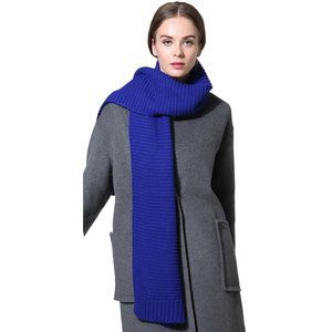 Women Men Winter Thick Cable Knit Wrap Chunky Warm Scarf Royal Blue🌺
